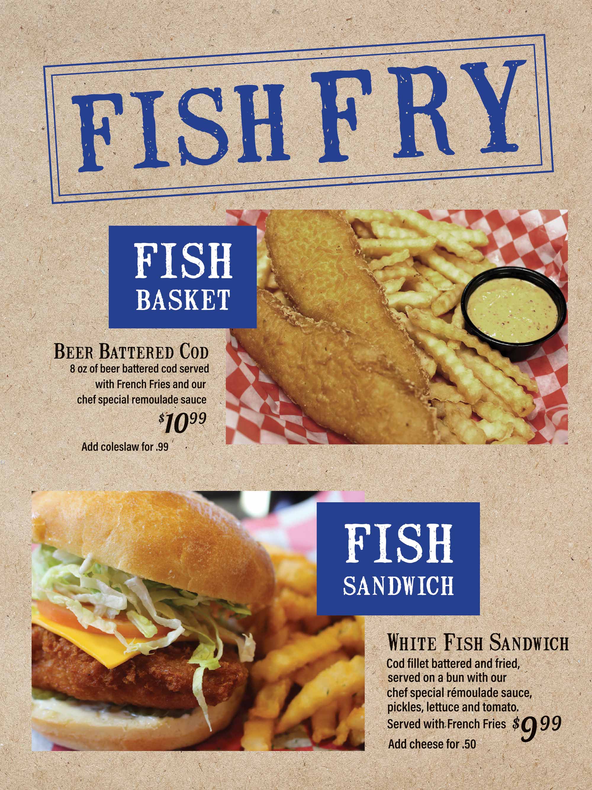 Try Our Fish Fry Specials