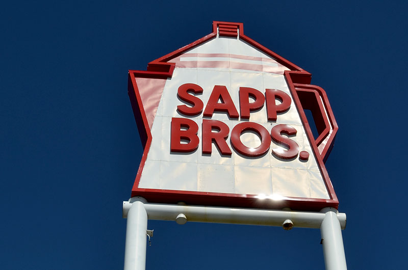 Sapp Bros Coffee Pot Sign at Sidney