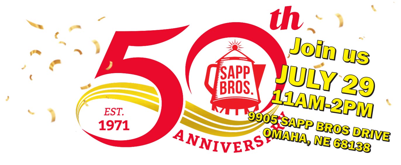 Sapp Bros. 50th Anniversary Logo